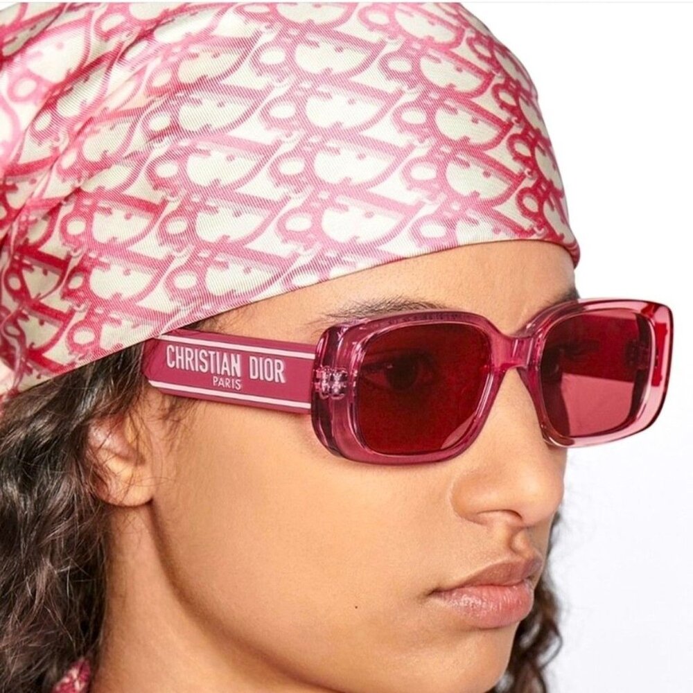 NEW DIOR SUNGLASSES DIOR WILDIOR S2U 73D0 SQUARE PINK WOMEN SUNGLASSES - Picture 1 of 14